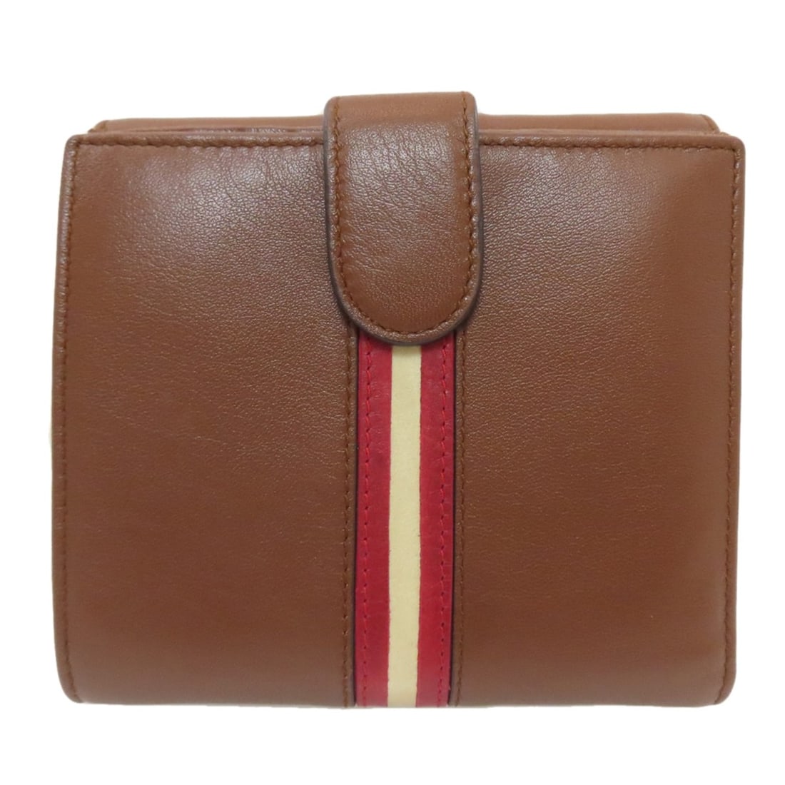 Bally Stripe Bi-fold Wallet Leather Women's BALLY: --- Catalog ---Category: SizeSize (HxWxD): 11cm x 12cm x 2cm / 4.33'' x 4.72'' x 0.78''Category: DesignType: Wallet (bi-fold)Color: BrownGender: WomenMaterial: Leather Category: GeneralBrand: