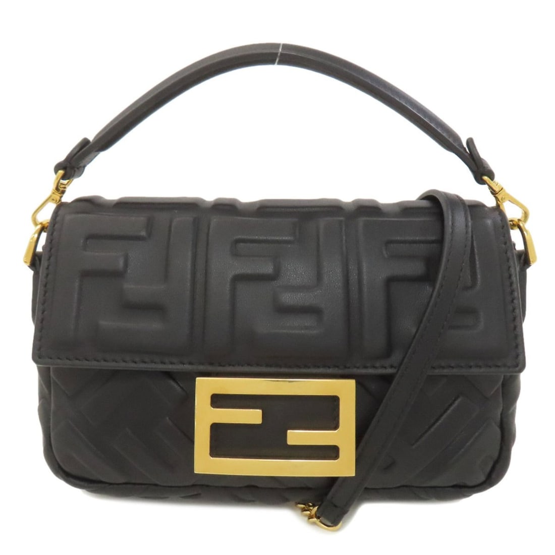 Fendi Chain Shoulder Bag, Calfskin, Women's FENDI: --- Catalog ---Category: SizeSize (HxWxD): 12cm x 20cm x 4cm / 4.72'' x 7.87'' x 1.57''Category: DesignType: Shoulder bagColor: BlackGender: WomenMaterial: Leather Leather/Fur Type: CalfskinCategory:
