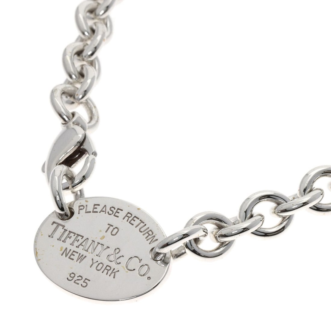 Tiffany & Co. Return to Oval Necklace, Silver, Women's.: --- Catalog ---Category: SizePendant Size: 17.8mm x 22.6mm / 0.7'' x 0.88''Neck Circumference: 39 cm / 15.35''Category: DesignGender: WomenMaterial: SilverNecklace Type: NecklaceCategory: