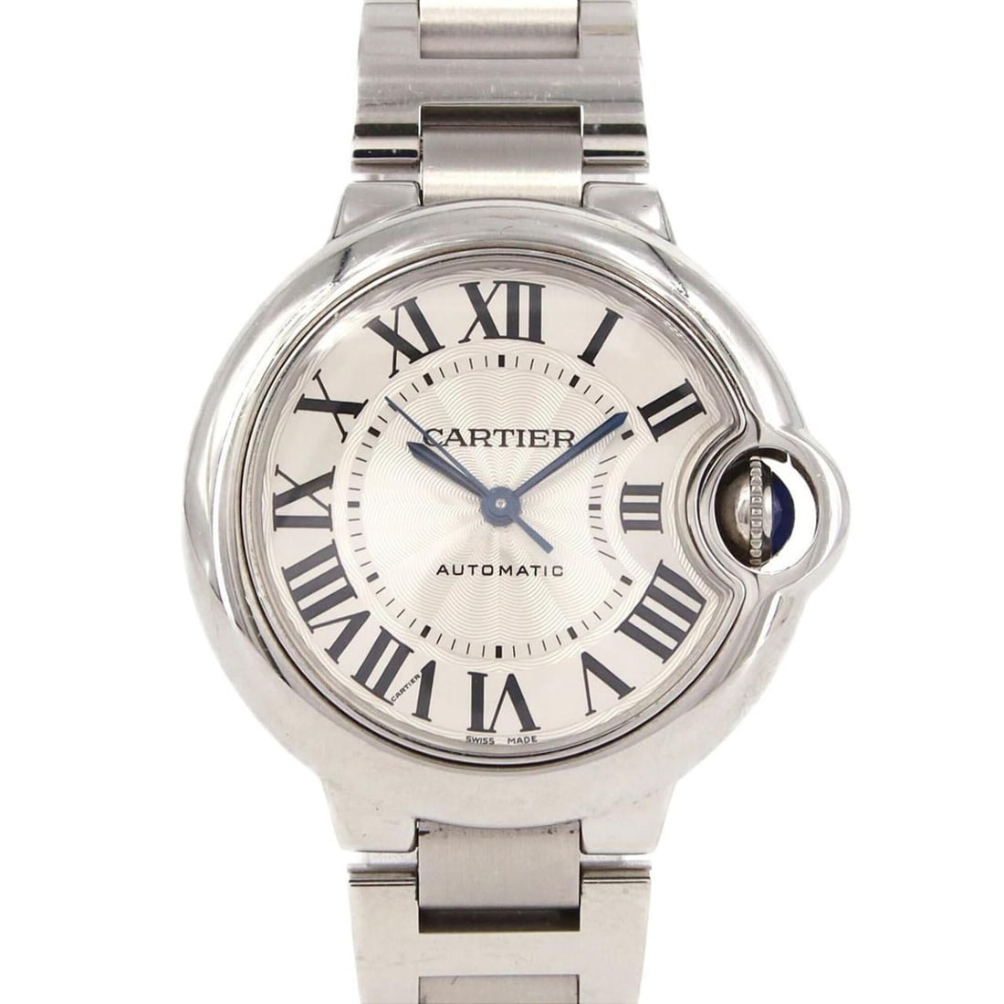 Cartier Ballon Bleu W6920071 Stainless Steel Automatic Watch: --- Catalog ---Category: SizeWrist Size: 15cm / 5.9''Case Diameter: 33mm / 1.3''Category: DesignType: WristwatchGender: WomenColor (Dial): SilverMaterial (Band): Stainless steelMaterial (Case):