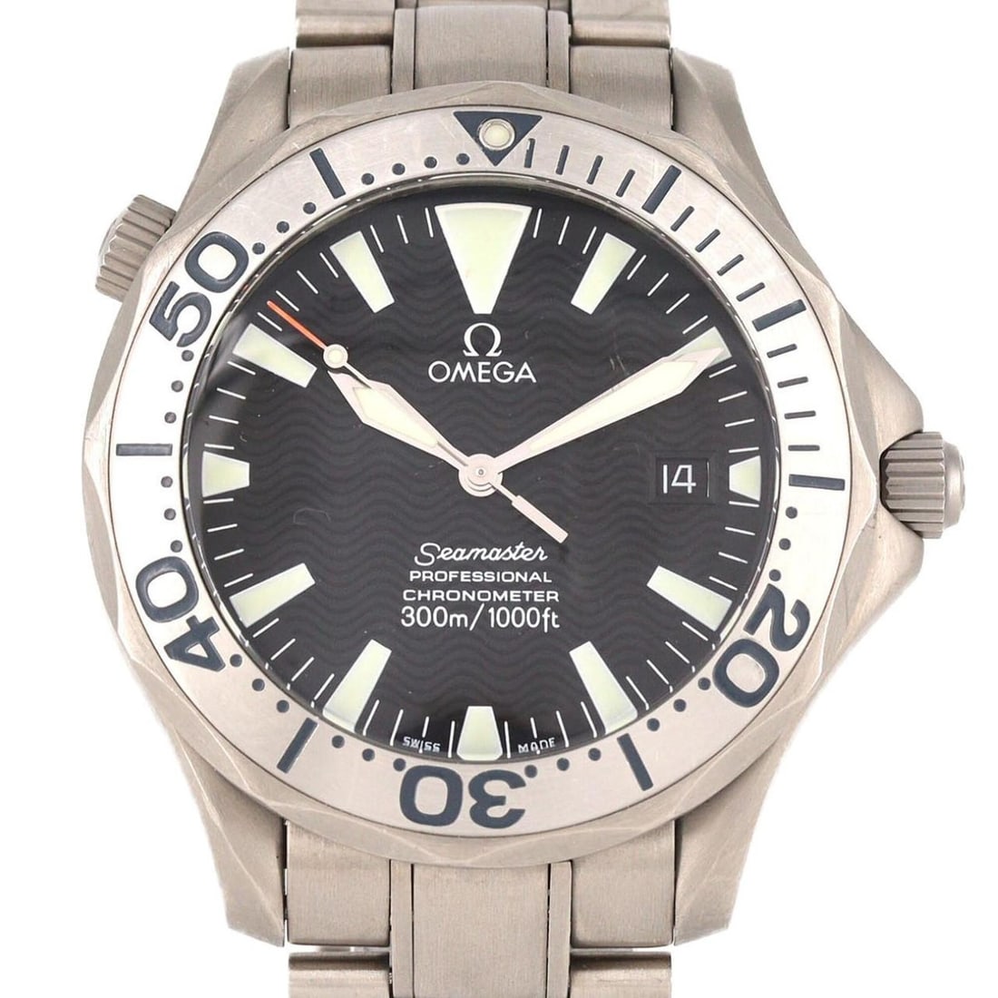 Omega Seamaster Professional TI 2231.50 Automatic Watch: --- Catalog ---Category: SizeWrist Size: 20cm / 7.87''Case Diameter: 41mm / 1.61''Category: DesignType: WristwatchGender: MenColor (Dial): BlackMaterial (Band): TitaniumMaterial (Case):