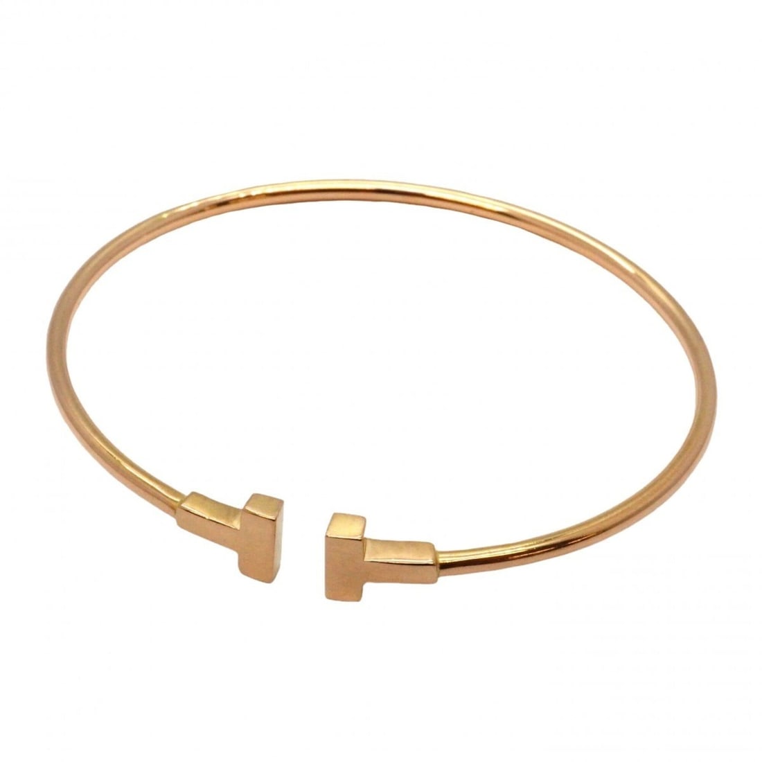Tiffany & Co. T-Wire Narrow Bangle, 18K Pink Gold, Women's (1 of 14)