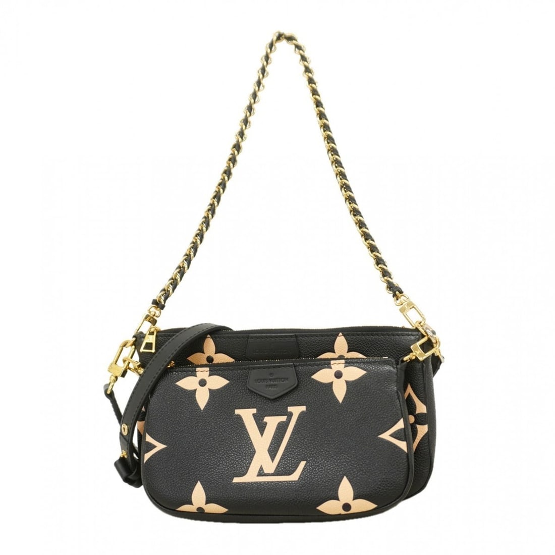 Louis Vuitton Monogram Empreinte Bicolor Multipochette Accessoires M45777 Black Cream 2-way bag for (1 of 18)