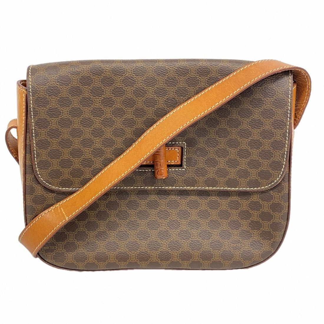 Celine Macadam Shoulder Bag, Brown, Women's (1 of 11)