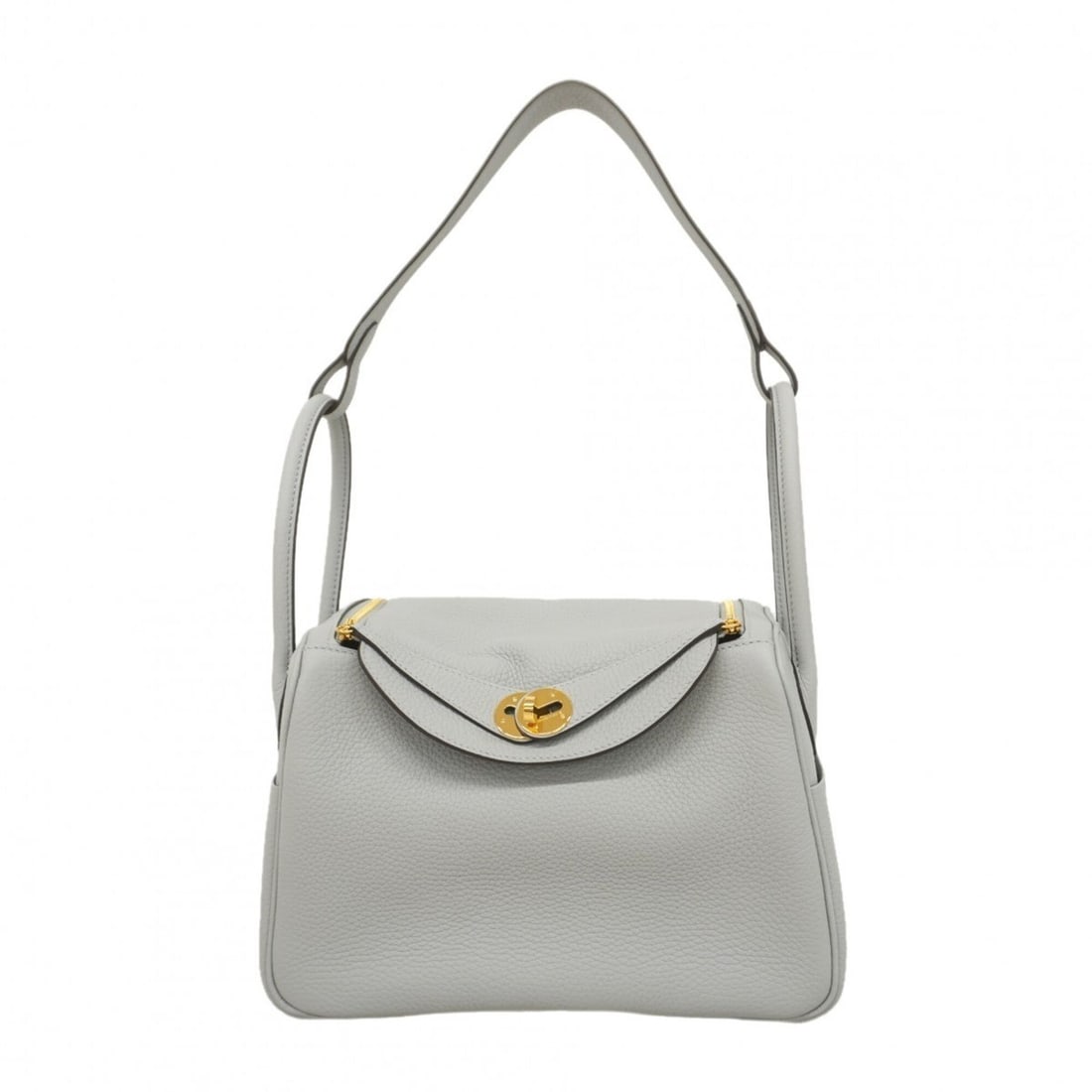 Hermes Lindy 26 Handbag, Taurillon Clemence Leather, Gris Vantin, K Stamp, 2-way Bag for Women (1 of 19)
