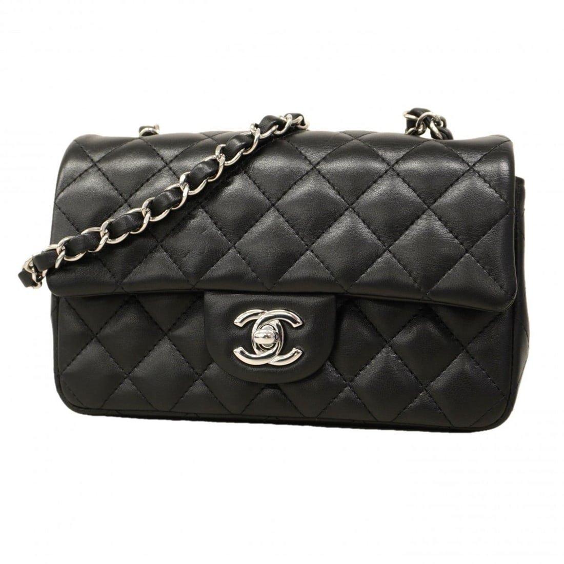 Chanel Matelassé Chain Shoulder Bag, Lambskin, Black, Women's: --- Catalog ---Category: SizeSize (HxWxD): 13cm x 19.5cm x 6cm / 5.11'' x 7.67'' x 2.36''Category: DesignType: Shoulder bagColor: BlackGender: WomenMaterial: Leather Hardware Color: SilverLeather/Fur