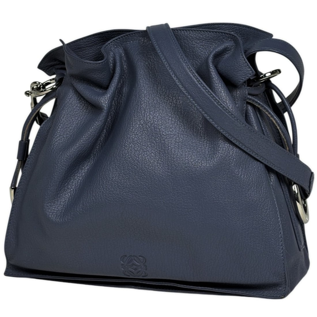 Loewe Anagram Flamenco Shoulder Bag, Leather, Blue, Women's (1 of 14)