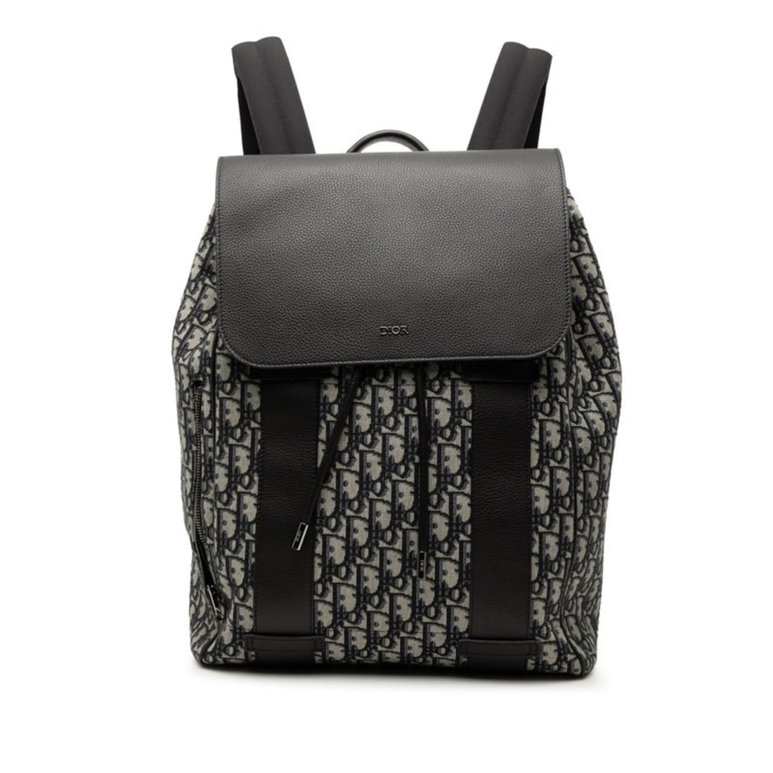 Christian Dior Dior Trotter Oblique Logo Jacquard Backpack, Black/Gray Leather/Fabric, Women's. (1 of 12)
