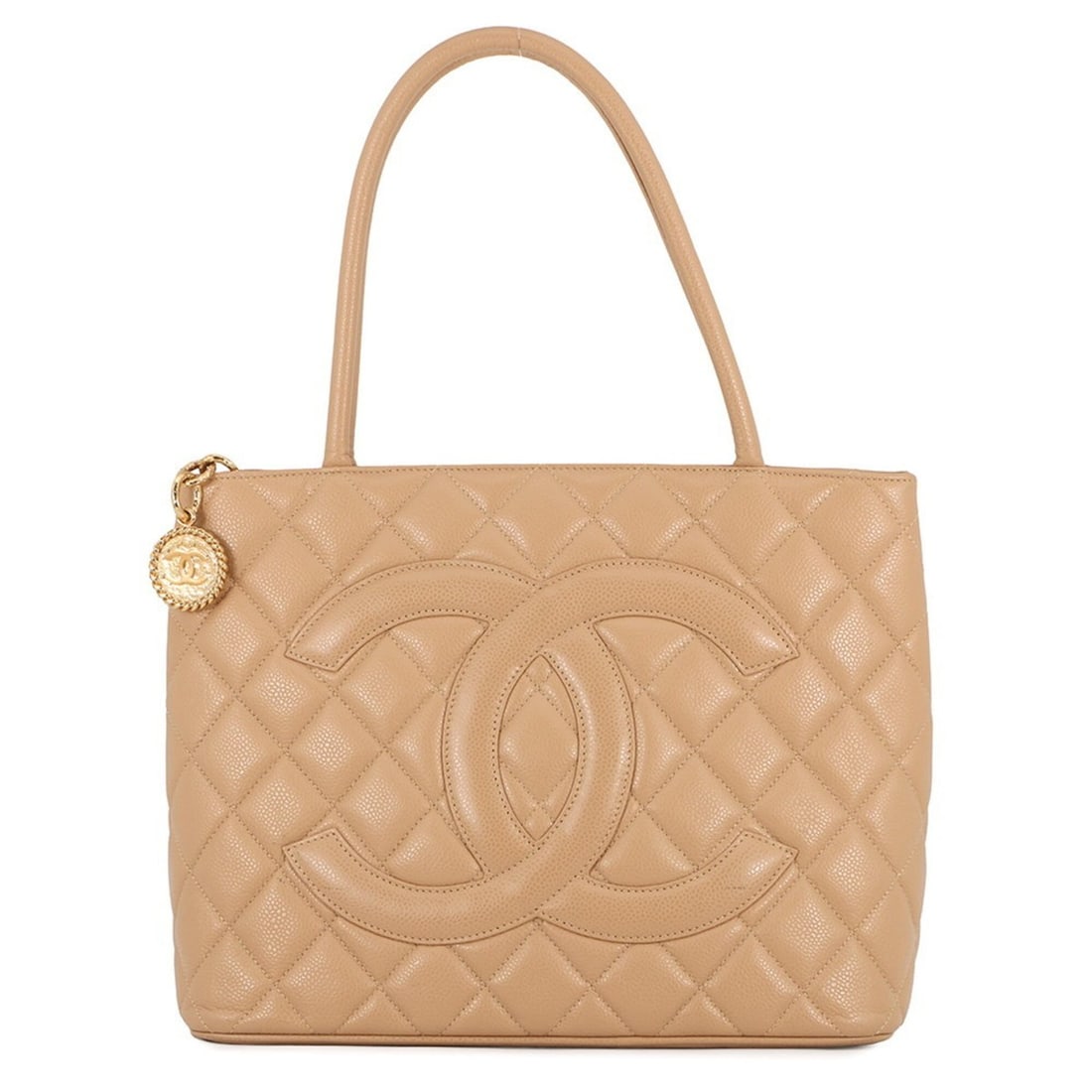 Chanel Tote Bag, Reissue Tote, Coco Mark, Matelassé, Caviar Skin, A01804, CHANEL, Handbag, Women's, (1 of 14)