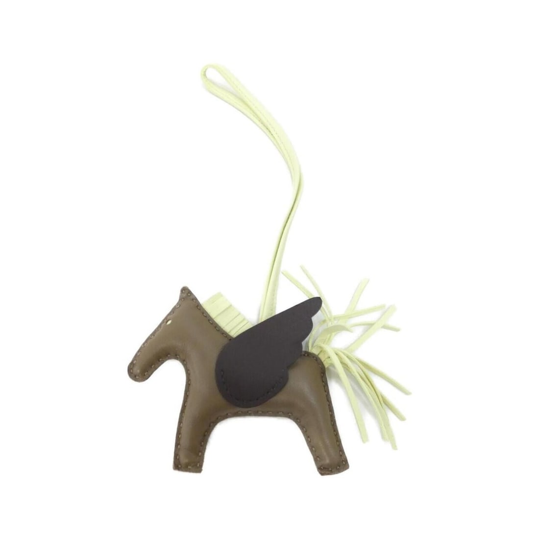 Hermes Rodeo Pegasus Accessory Bag Charm PM 083010CA: --- Catalog ---Category: SizeSize (HxWxD): 7.50mm x 8.50mm / 0.30'' x 0.33''Category: DesignType: Handbag charmColor: Etoupe grayGender: Women,MenMaterial: Agneau MiloCategory: GeneralMPN: