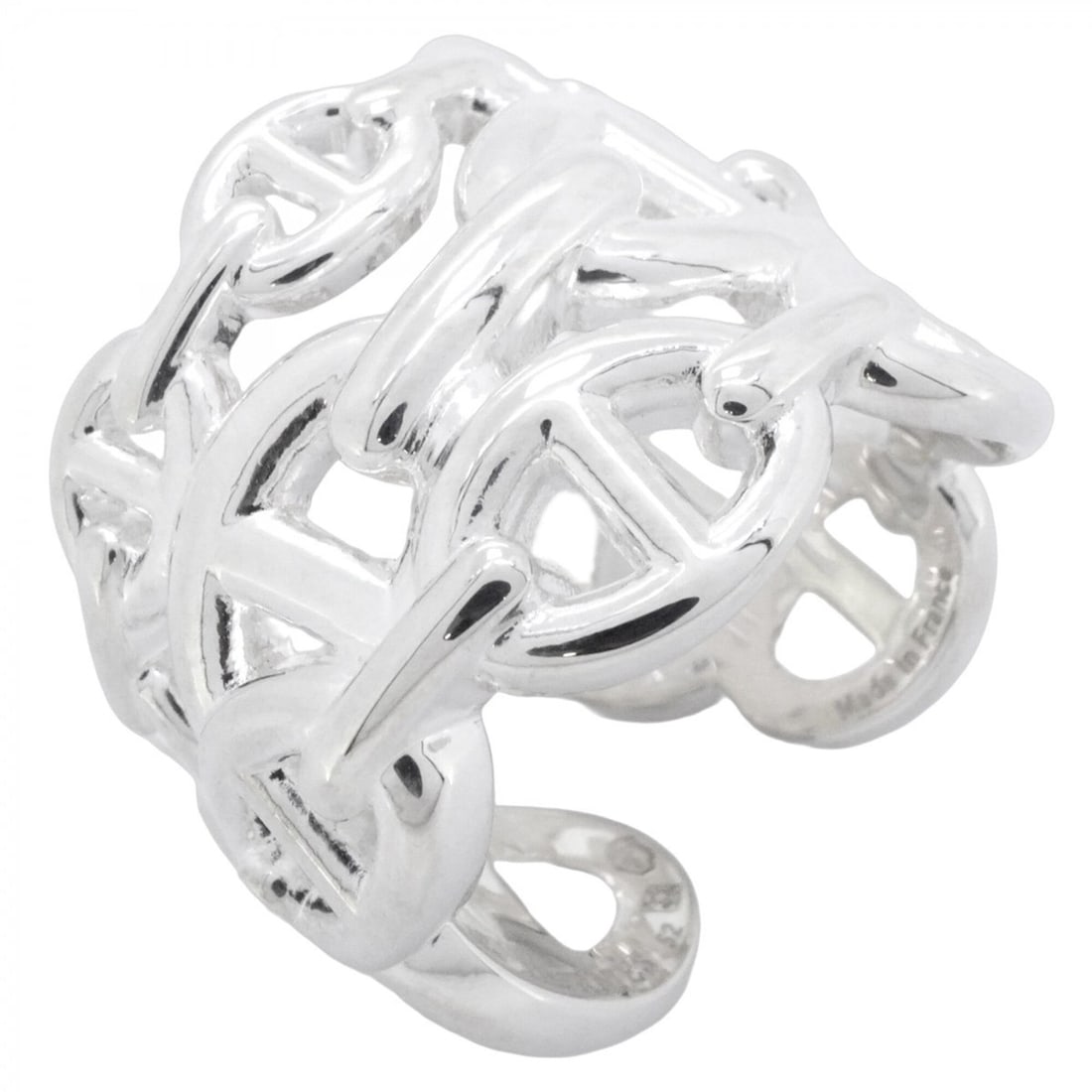 Hermes Enchainée Chaine d'Ancre Ring GM Sterling Silver 925 #52 (Men's/Women's) (1 of 11)
