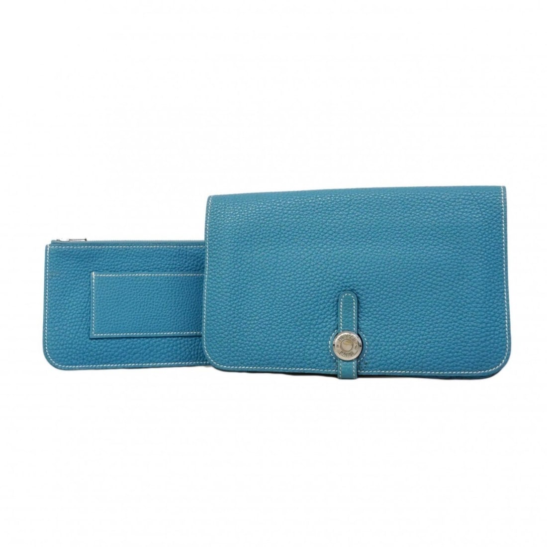 Hermes Dogon GM Long Wallet, Togo Leather, Blue Jean, ?G Stamp, Men's/Women's, P2689600 (1 of 12)