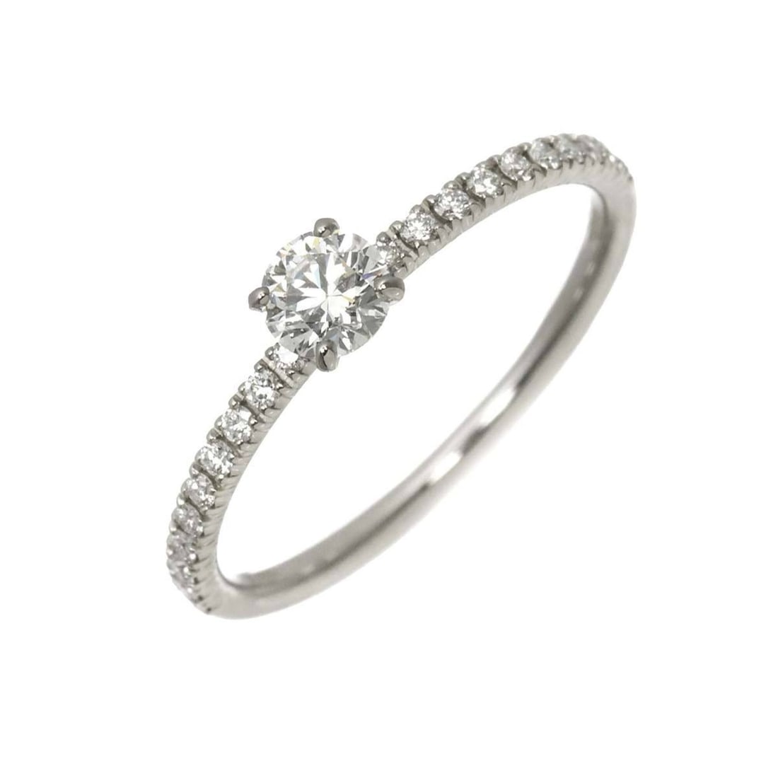 Cartier Etincelle Half Diamond Ring, 0.22ct F VVS1 3EX, Size 49, Platinum. (1 of 10)