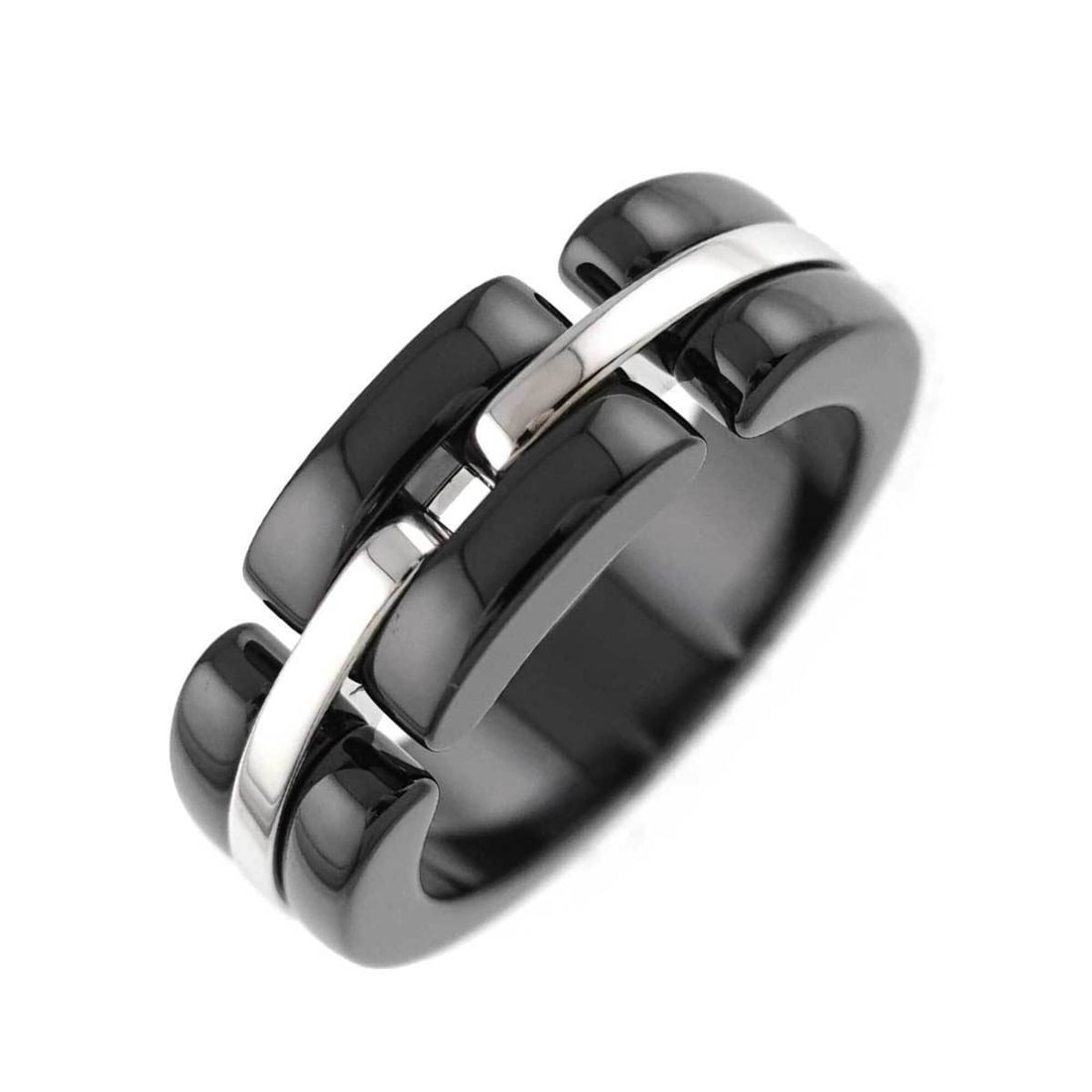 Chanel Ultra Ring #51, 18K White Gold, Black Ceramic 750. (1 of 9)