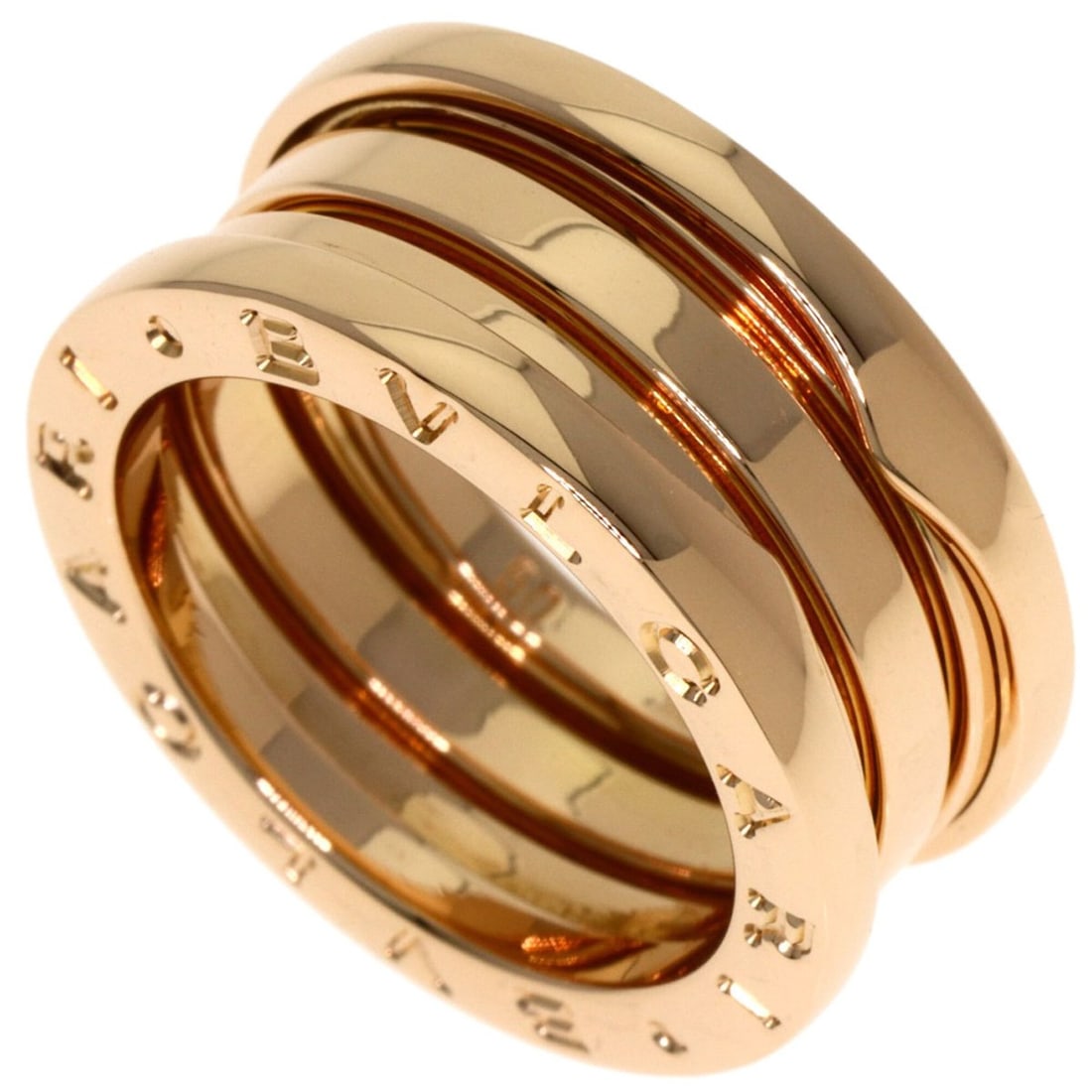 BVLGARI B-zero1 2-band ring #50, 18K pink gold, women's. (1 of 15)