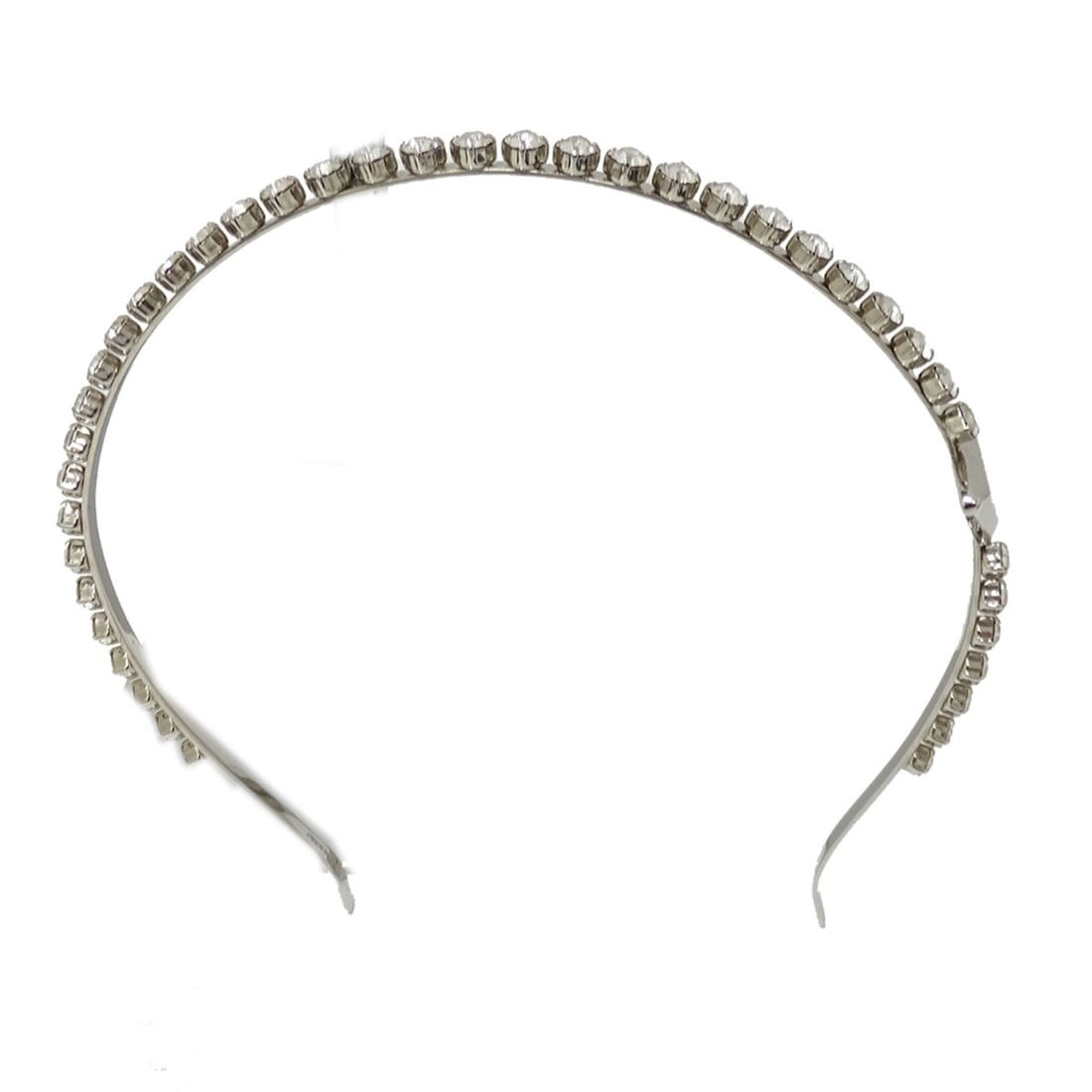 Prada PRADA Headband for Women, Brand Name, Triangle Design, Crystal, Metal Rhinestone, Silver: --- Catalog ---Category: SizeSize (LxW): 37cm x 5mm / 14.56'' x 0.19''Category: DesignType: Alice bandColor: SilverStone: RhinestoneGender: WomenMaterial: MetalCategory: GeneralBrand: PradaCountry of