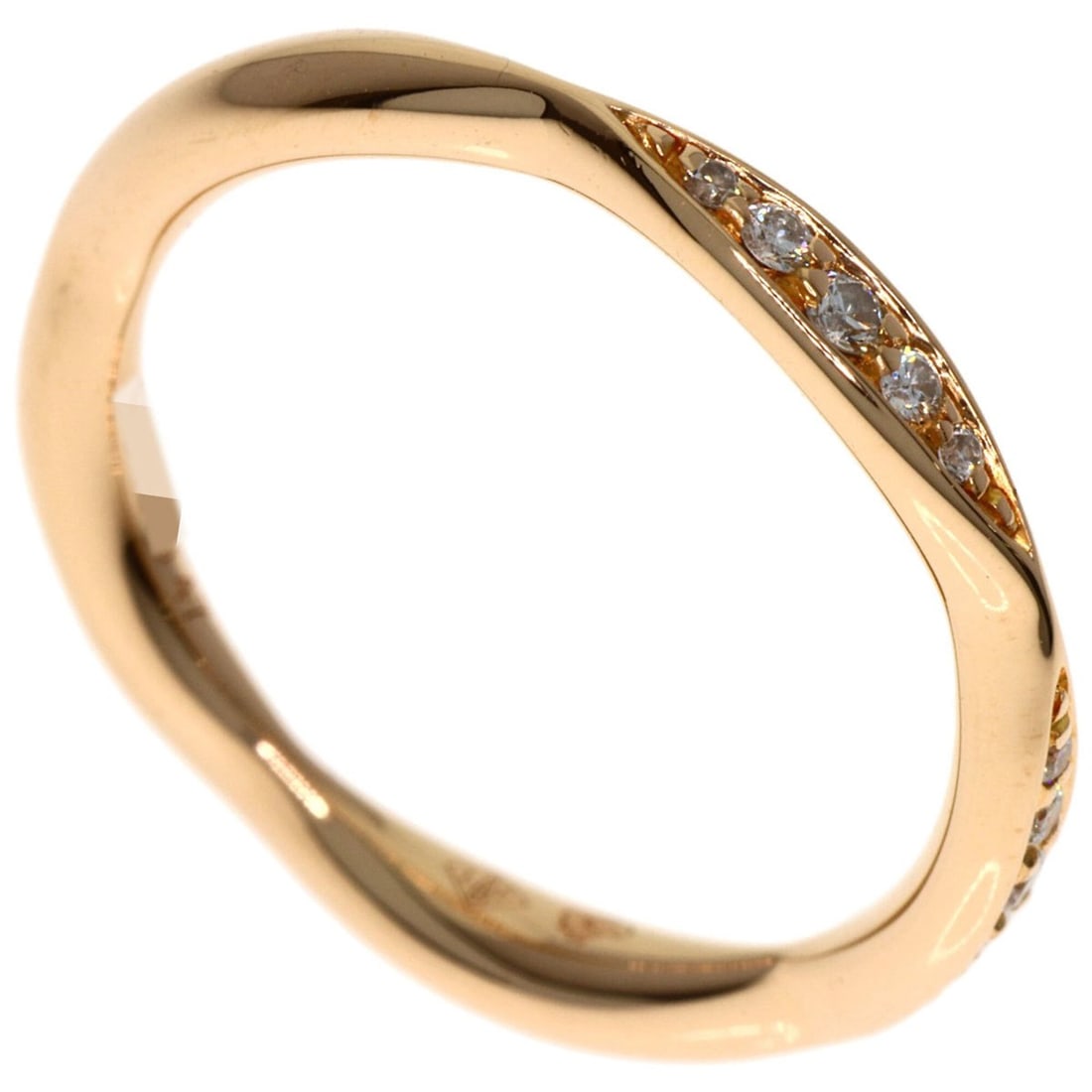 Chanel Camellia Half Diamond Ring, 18K Pink Gold, Women's. (1 of 14)