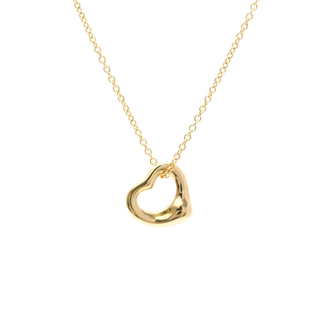 Tiffany Open Heart Pink Gold (18K) No Stone Women,Men Fashion Pendant Necklace (Pink Gold): --- Catalog ---Category: SizeWeight: 3g / 0.1oz.Pendant Size: 11mm x 11mm / 0.43'' x 0.43''Neck Circumference: 40.5 cm / 15.94''Category: DesignColor: Pink goldMetal: GoldStone: No StoneStyle: Fashion