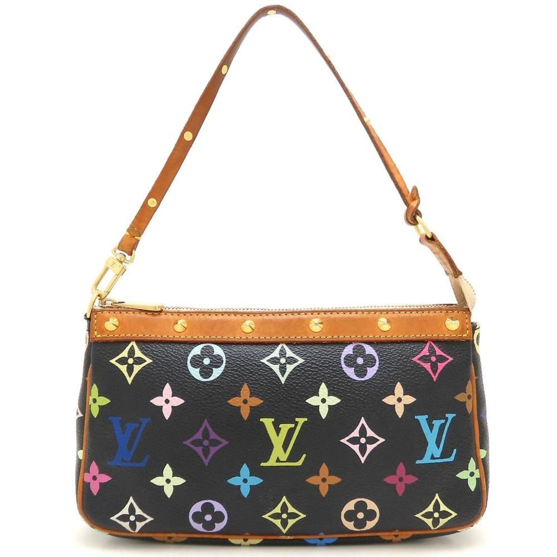 LOUIS VUITTON Louis Vuitton Monogram Multi Accessory Pouch M92648 Handbag Noir Women's 353213 (1 of 20)