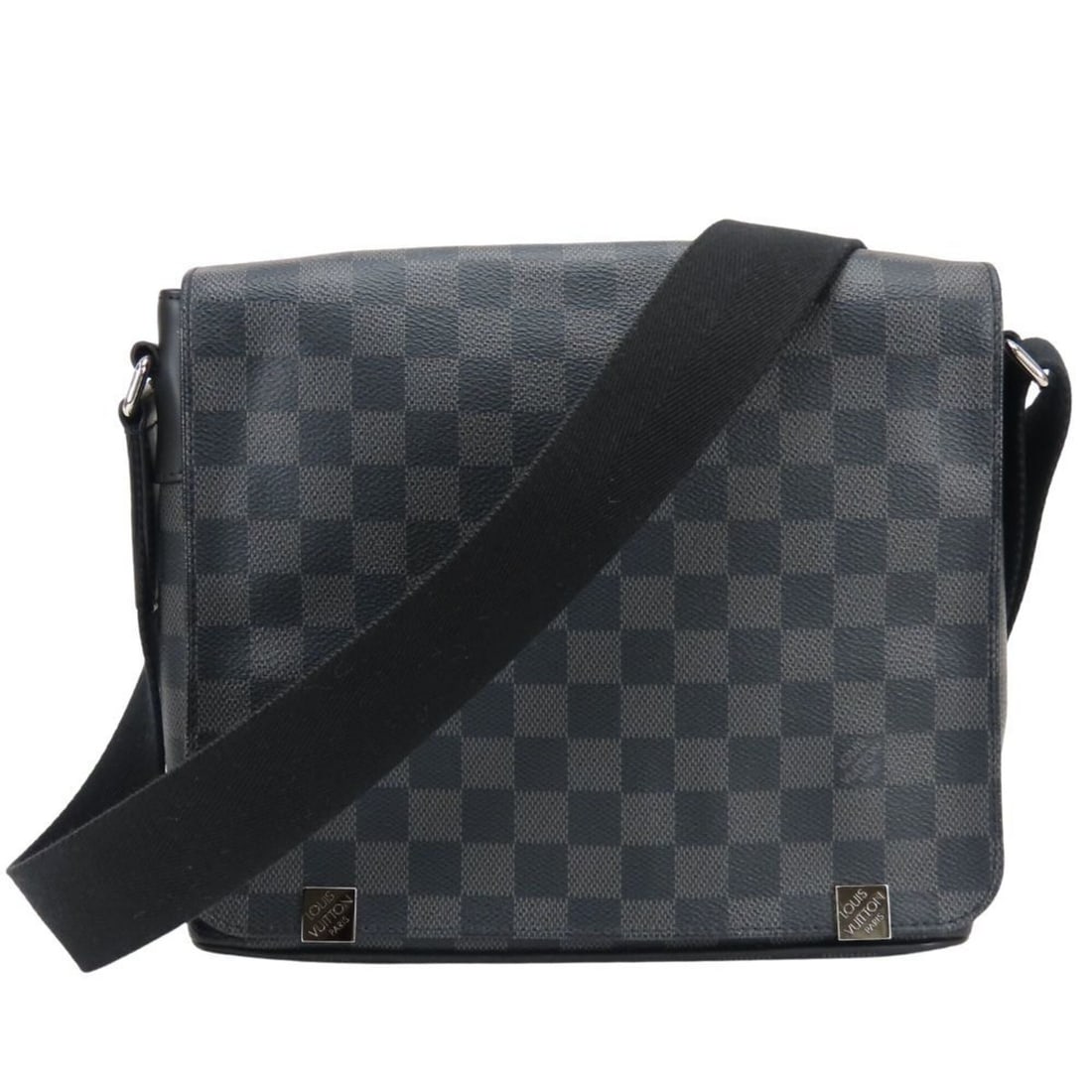 Louis Vuitton District PM Shoulder Bag N41260 Damier Graphite Black Dark Gray Messenger for Men (1 of 20)