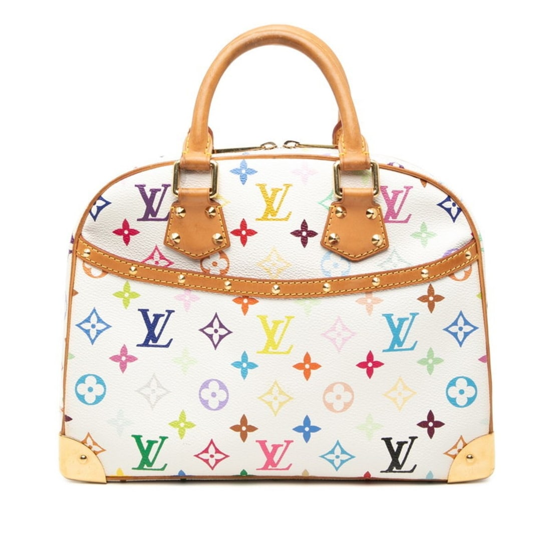 Louis Vuitton Monogram Multicolor Trouville Handbag M92663 Blanc White Leather Women's LOUIS VUITTON (1 of 13)