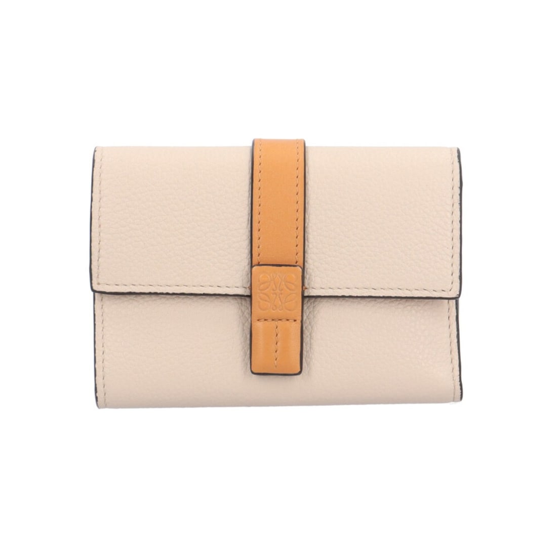 Loewe Small Vertical Wallet Tri-fold Leather Women's LOEWE: --- Catalog ---Category: SizeSize (HxWxD): 8.5cm x 11.5cm x 2.5cm / 3.34'' x 4.52'' x 0.98''Category: DesignType: Wallet (tri-fold)Color: BeigeGender: WomenMaterial: Leather Category: GeneralBrand: