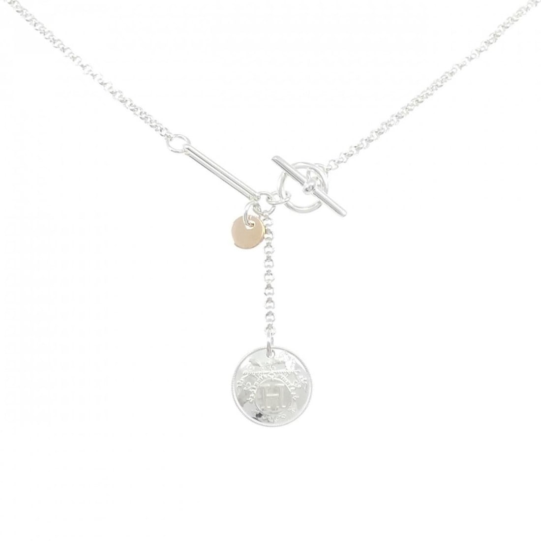 Hermes Hermès Ex-Libris Necklace: --- Catalog ---Category: SizeWidth: 2.1mm / 0.08''Weight: 7.9g / 0.27oz.Pendant Size: 40.1mm x 13mm / 1.57'' x 0.51''Neck Circumference: 41 cm / 16.14''Category: DesignGender: WomenMaterial: Pink