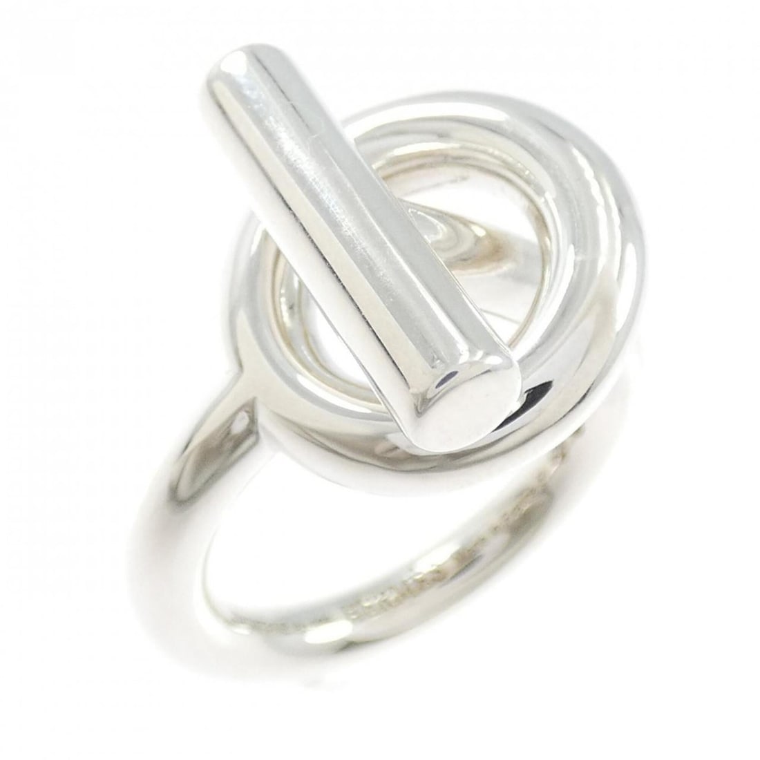 Hermes Hermès Echappé Ring: --- Catalog ---Category: SizeJP Size: 10US Size: 5.5Category: DesignType: Band ringGender: WomenMaterial: Silver 925Category: GeneralBrand: Hermes--- Item List ---Section: ConditionRanking: Rank A Use