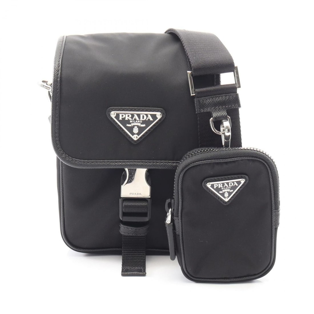 Prada RE NYLON TESSUTO+SAFFIANO Shoulder Bag/Handbag, Nylon & Saffiano Leather, Men's Women's, (1 of 16)