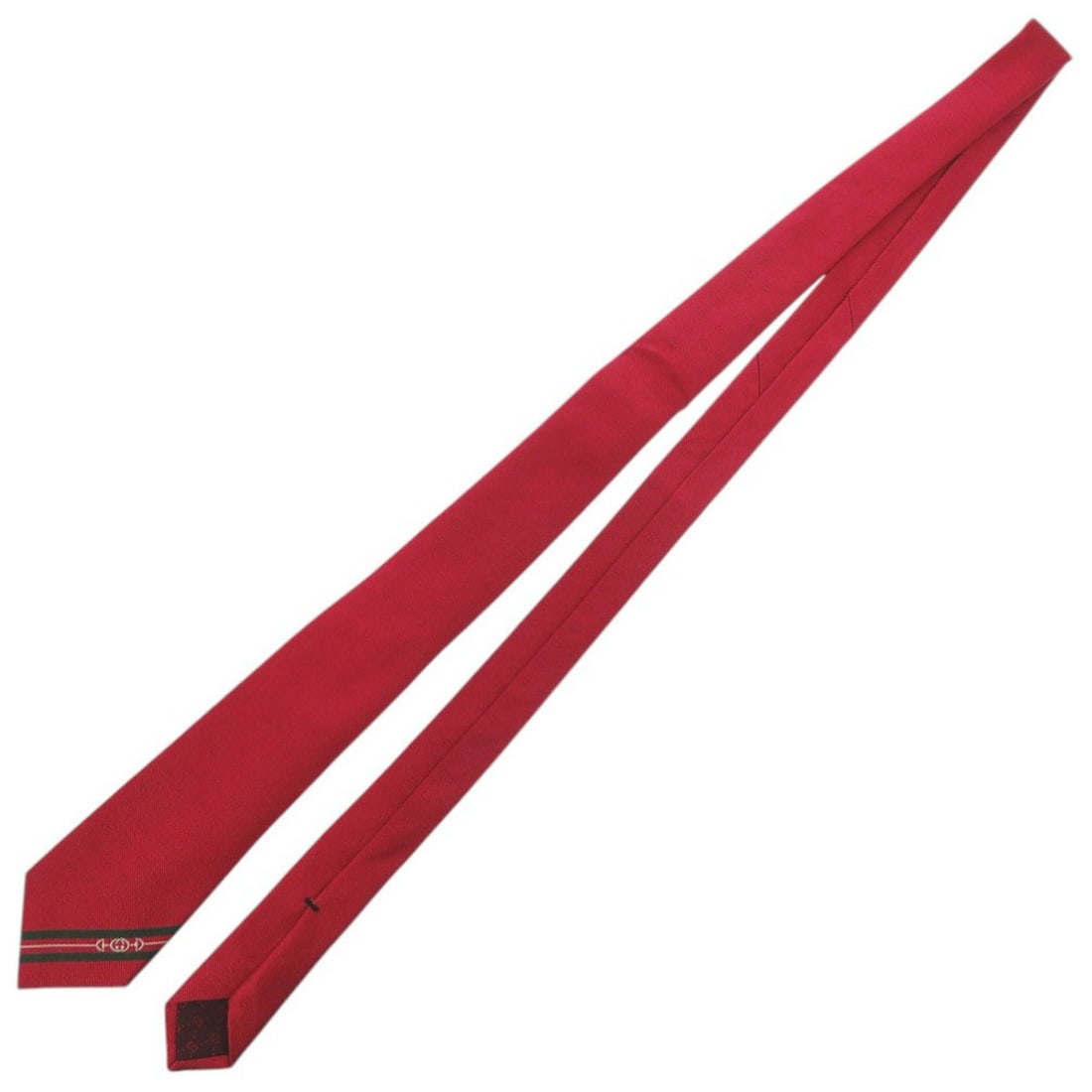 Gucci Double G & Horsebit 624057 Silk Cupro Red Tie 1304 GUCCI Men's (1 of 12)