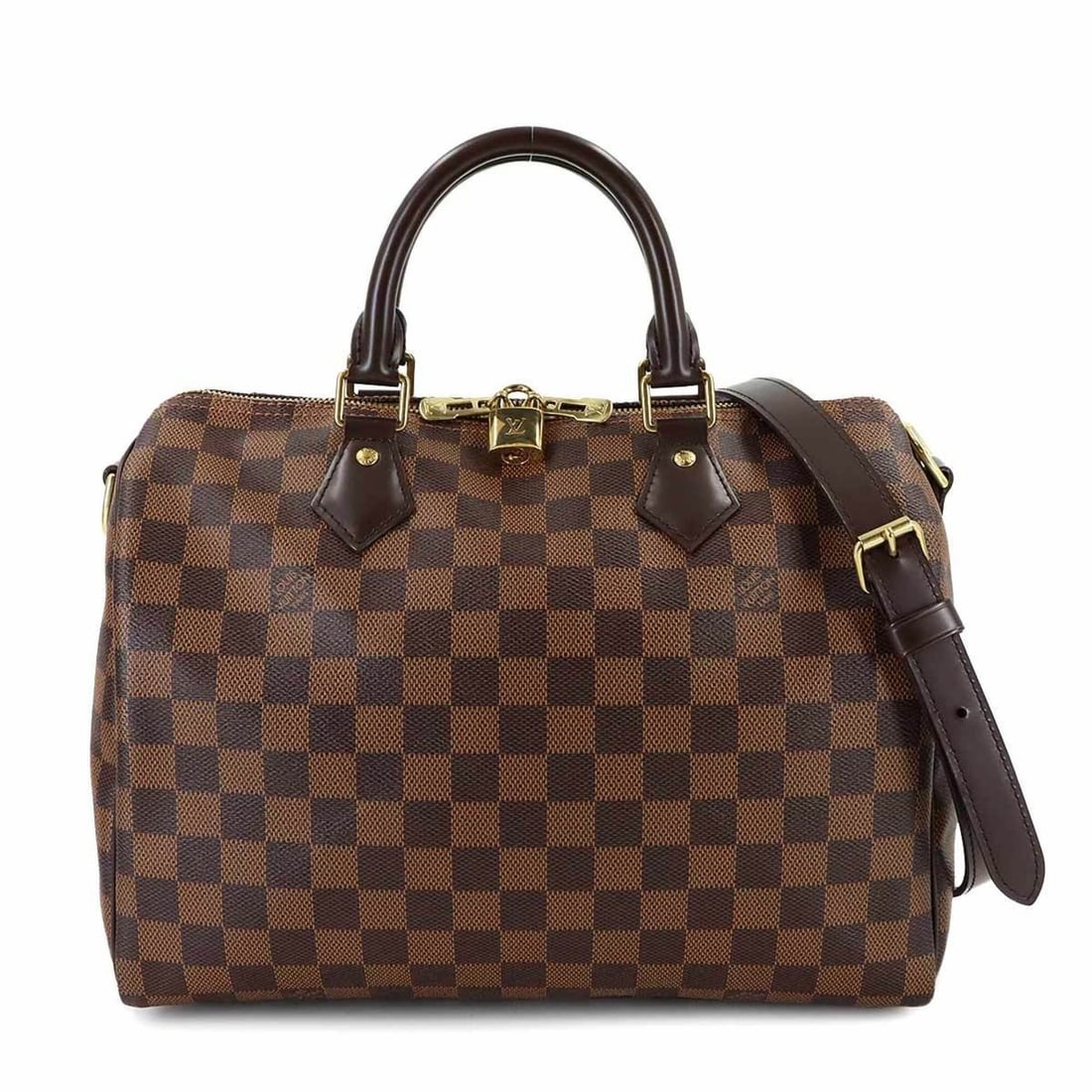 Louis Vuitton Damier Speedy Bandouliere 30 2-way Hand/Shoulder Handbag Ebene N41367 (1 of 12)