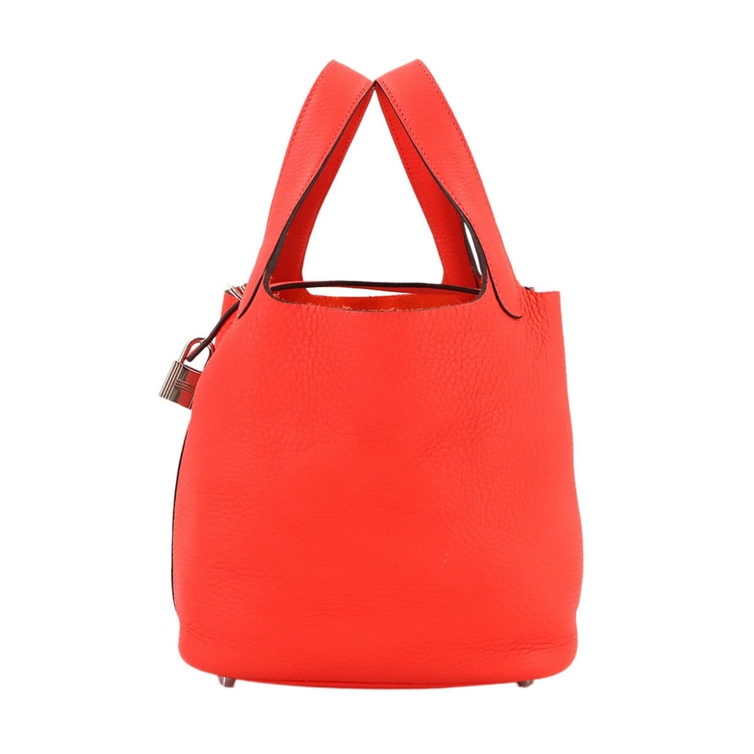 Hermes Picotin Lock PM Handbag, Taurillon Clemence Leather, Rose Texas, Y Stamp, Silver Hardware. (1 of 10)