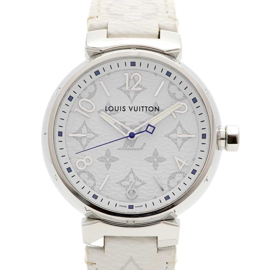 Louis Vuitton Tambour QA114 White Dial Men's Watch (1 of 13)