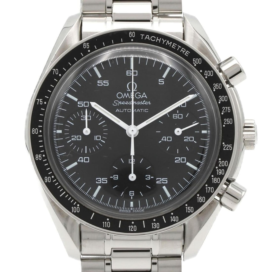 Omega Speedmaster 3510.50 SS Automatic Watch: --- Catalog ---Category: SizeWrist Size: 19cm / 7.48''Case Diameter: 39mm / 1.54''Category: DesignType: WristwatchGender: MenColor (Dial): BlackMaterial (Band): Stainless steelMaterial (Case): Stainle