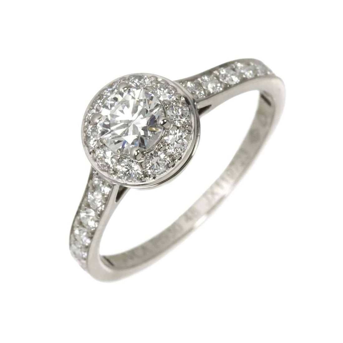 Van Cleef & Arpels Icone Diamond 0.31ct D VVS2 3EX #48 Platinum Ring (1 of 18)