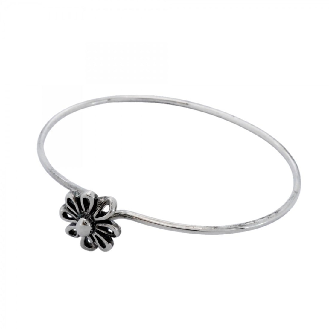 Tiffany & Co. Bangle, Daisy Flower Motif, Sterling Silver 925, Women's: --- Catalog ---Category: SizeLength: 16.5cm / 6.49''Category: DesignType: BangleGender: WomenMaterial: Silver 925Category: GeneralBrand: Tiffany--- Item List ---Section: ConditionRanking: Rank AB Used