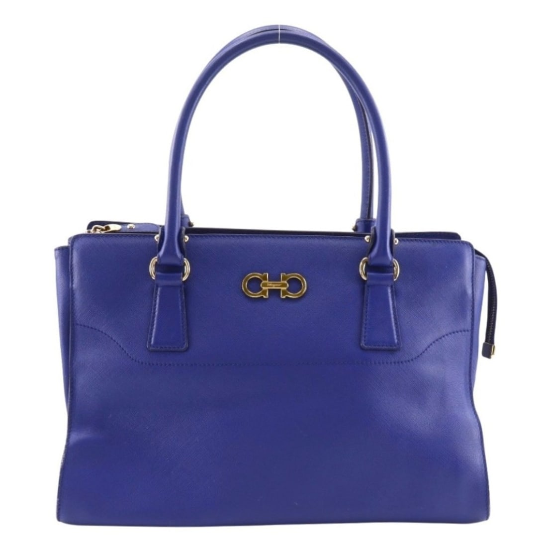 Salvatore Ferragamo Gancini Tote Bag GG-21F271 Leather Blue Women's: --- Catalog ---Category: SizeSize (HxWxD): 24cm x 34cm x 16cm / 9.44'' x 13.38'' x 6.29''Category: DesignType: Tote bagColor: BlueGender: WomenMaterial: Leather Category: GeneralBrand: Salvatore Ferra
