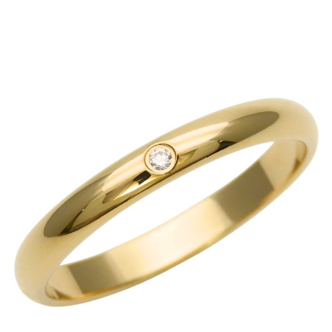 Cartier Ring 1895 Wedding 53 18K Yellow Gold Diamond 1PD Women's CARTIER: --- Catalog ---Category: SizeWidth: 2.6mm / 0.1''Weight: 2.4g / 0.08oz.JP Size: 13US Size: 6.5Category: DesignType: Band ringColor: YellowStone: DiamondGender: WomenMaterial: Yellow gold (18K)Category