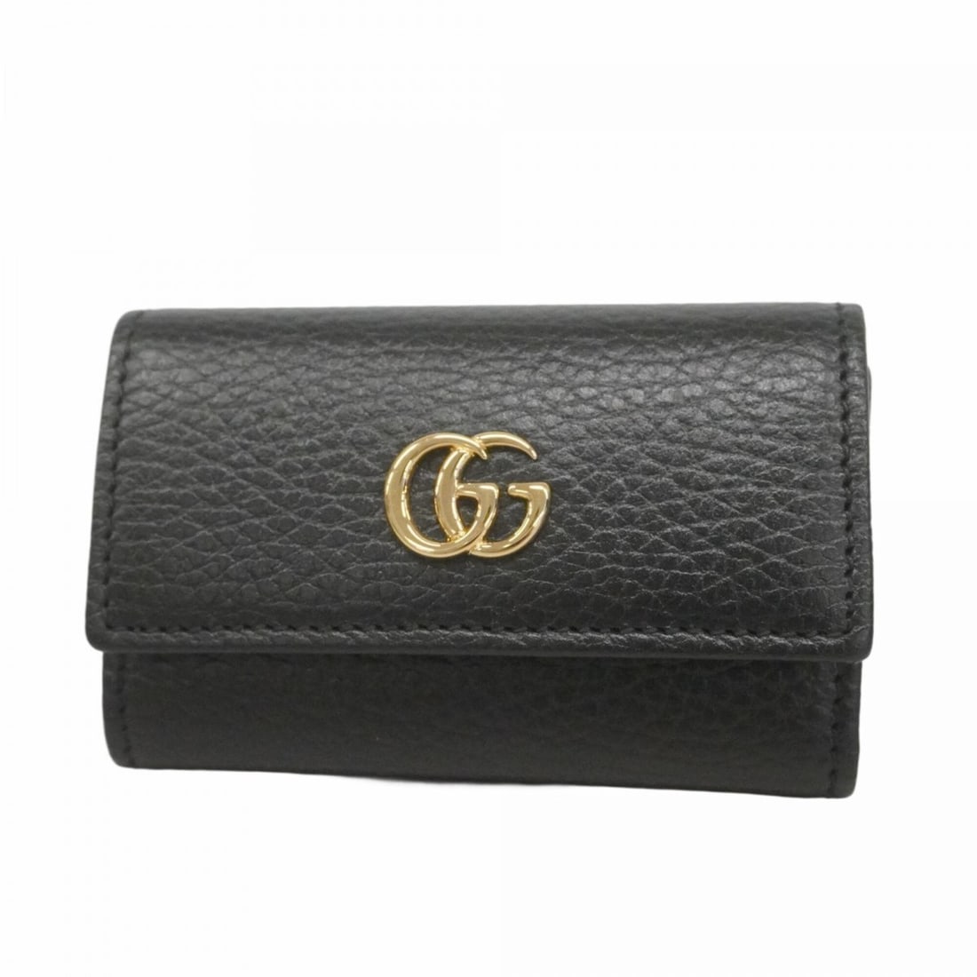 Gucci GG Marmont 456118 Leather Key Case (Black) - Men's & Women's: --- Catalog ---Category: DesignType: KeycaseColor: BlackGender: Men,WomenMaterial: Leather Category: GeneralMPN: 456118Brand: GucciCategory: Physical PropertiesSize (HxWxD): 6.5cm x 9.5cm x 2.5cm / 2.