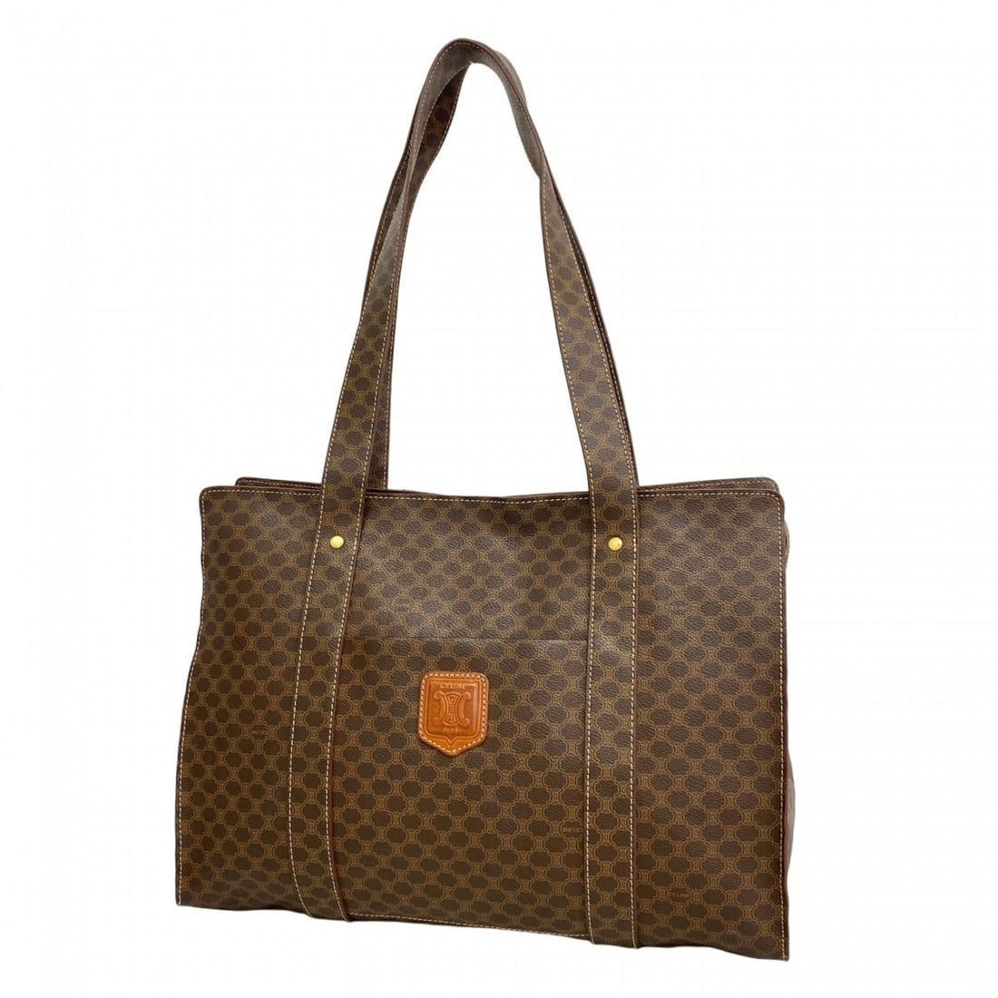 Celine Macadam Tote Bag, Brown, Women's (1 of 10)