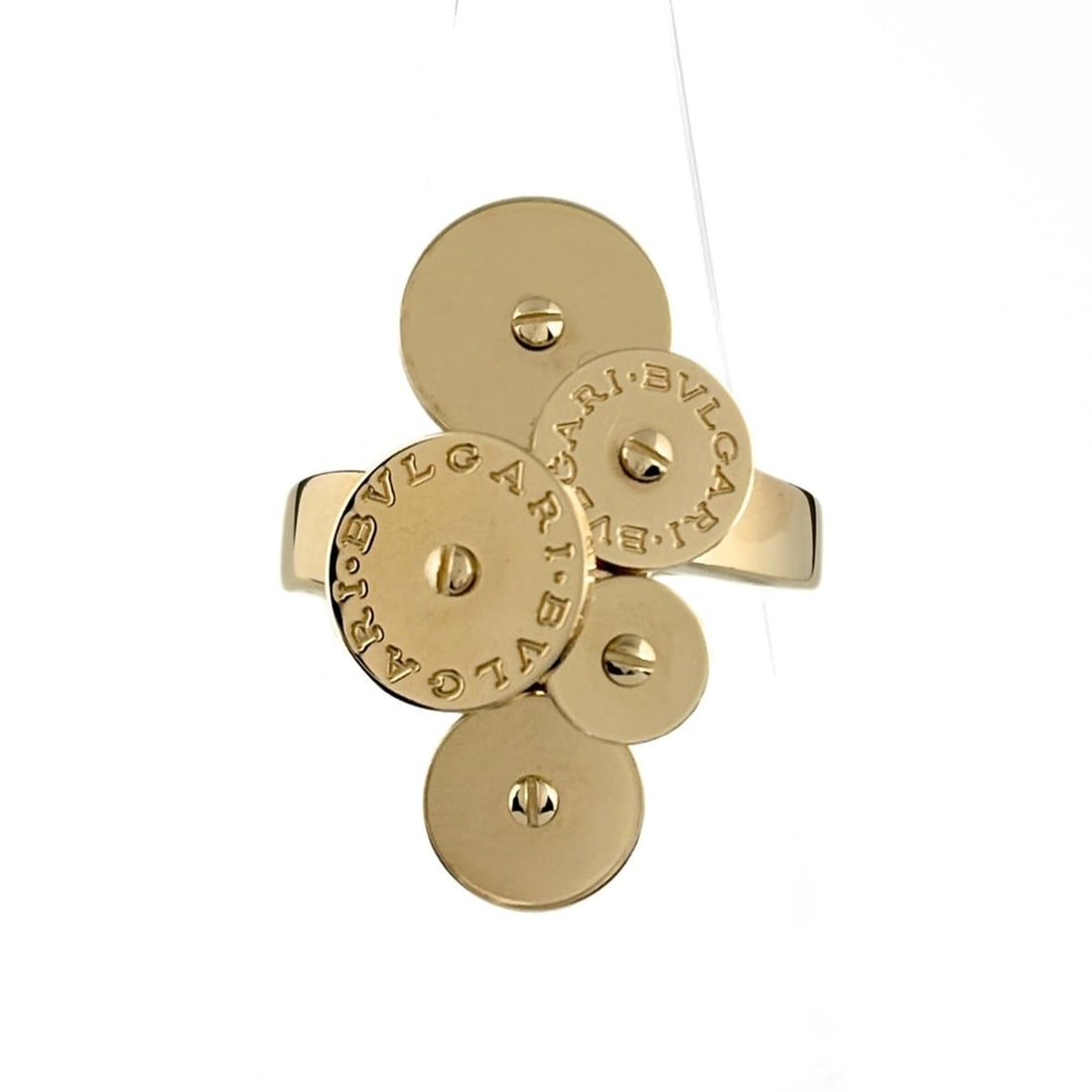 Bulgari BVLGARI Cycladi Ring YG Yellow Gold 1.750 Women's: --- Catalog ---Category: SizeJP Size: 11.5US Size: 6Category: DesignType: Band ringGender: WomenMaterial: Yellow gold (18K)Category: GeneralBrand: Bvlgari--- Item List ---Section: ConditionRanking: Ra