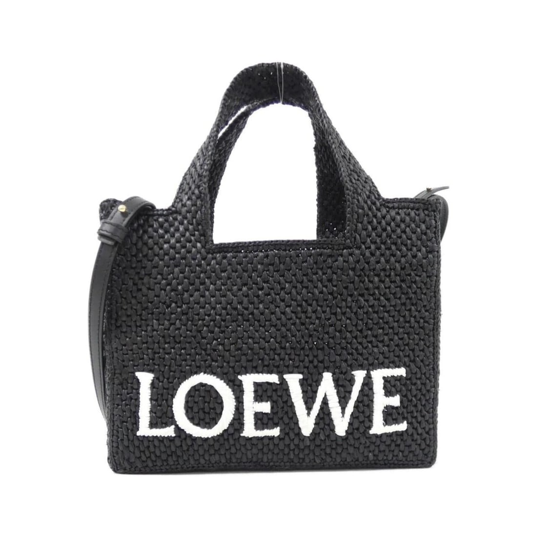 Loewe Font Tote Small A685B59X01 Handbag: --- Catalog ---Category: SizeSize (HxWxD): 19cm x 23cm x 10cm / 7.48'' x 9.05'' x 3.93''Category: DesignType: HandbagColor: BlackGender: WomenMaterial: Raffia Category: GeneralMPN: A685B59X01Brand: Lo