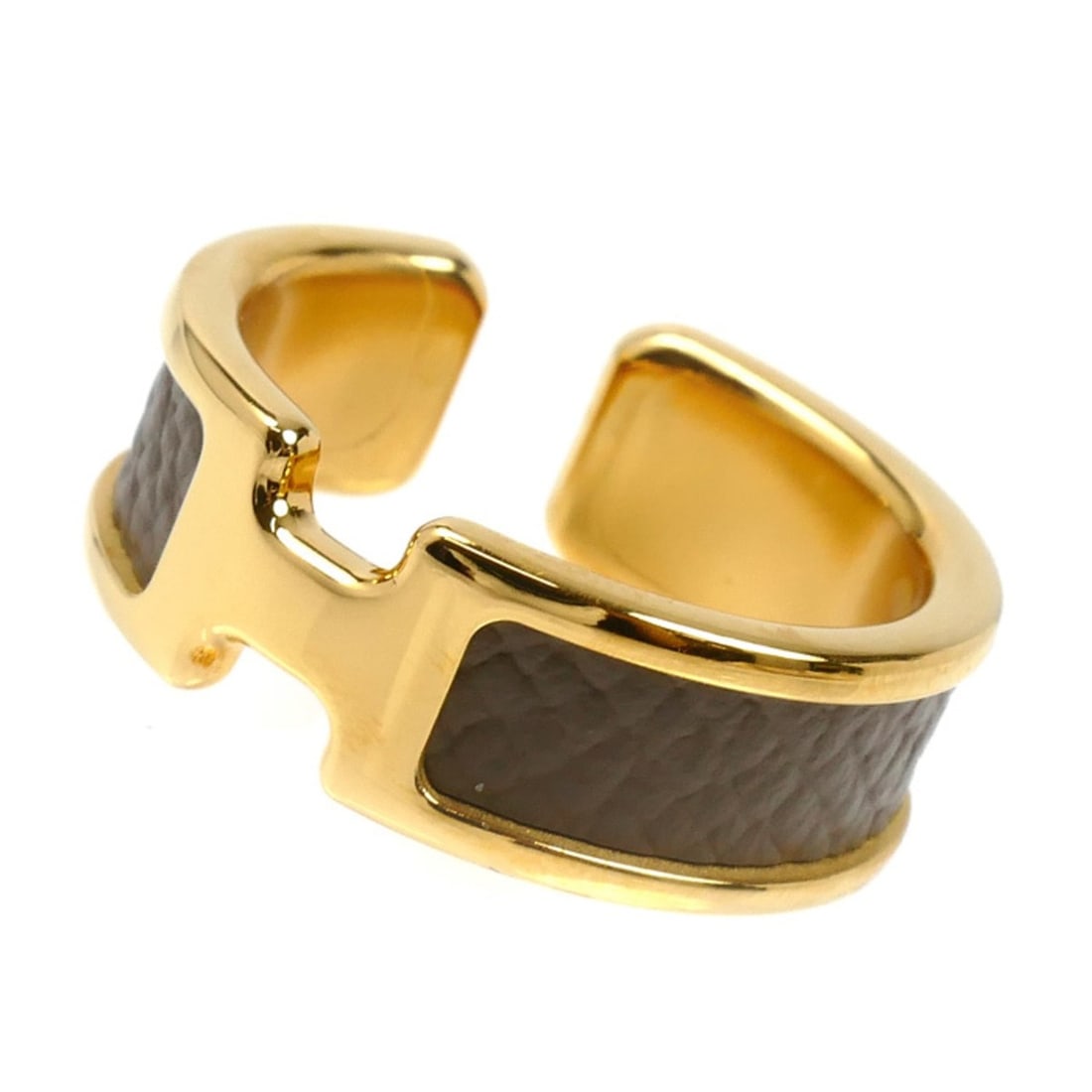 HERMES Hermes GP Leather Olympe GM Earrings Ear Cuff Women's (1 of 9)