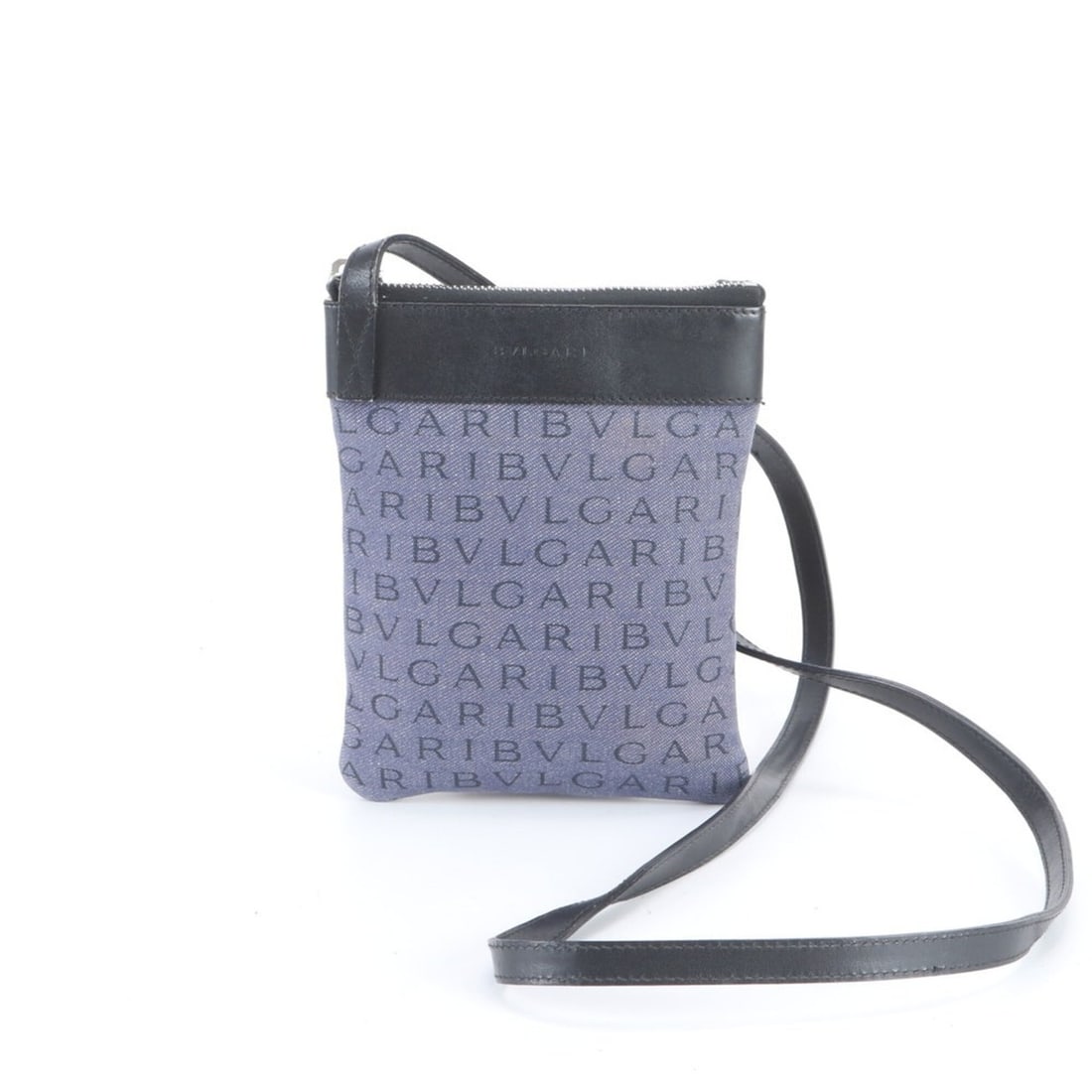 Bvlgari Logomania Leather Canvas Shoulder Bag, Crossbody, Genuine Leather, Navy, Women's: --- Catalog ---Category: SizeSize (HxWxD): 17cm x 14cm x 2cm / 6.69'' x 5.51'' x 0.78''Category: DesignType: Shoulder bagColor: Black, NavyGender: WomenMaterial: Leather Category: GeneralBrand: Bvlgar