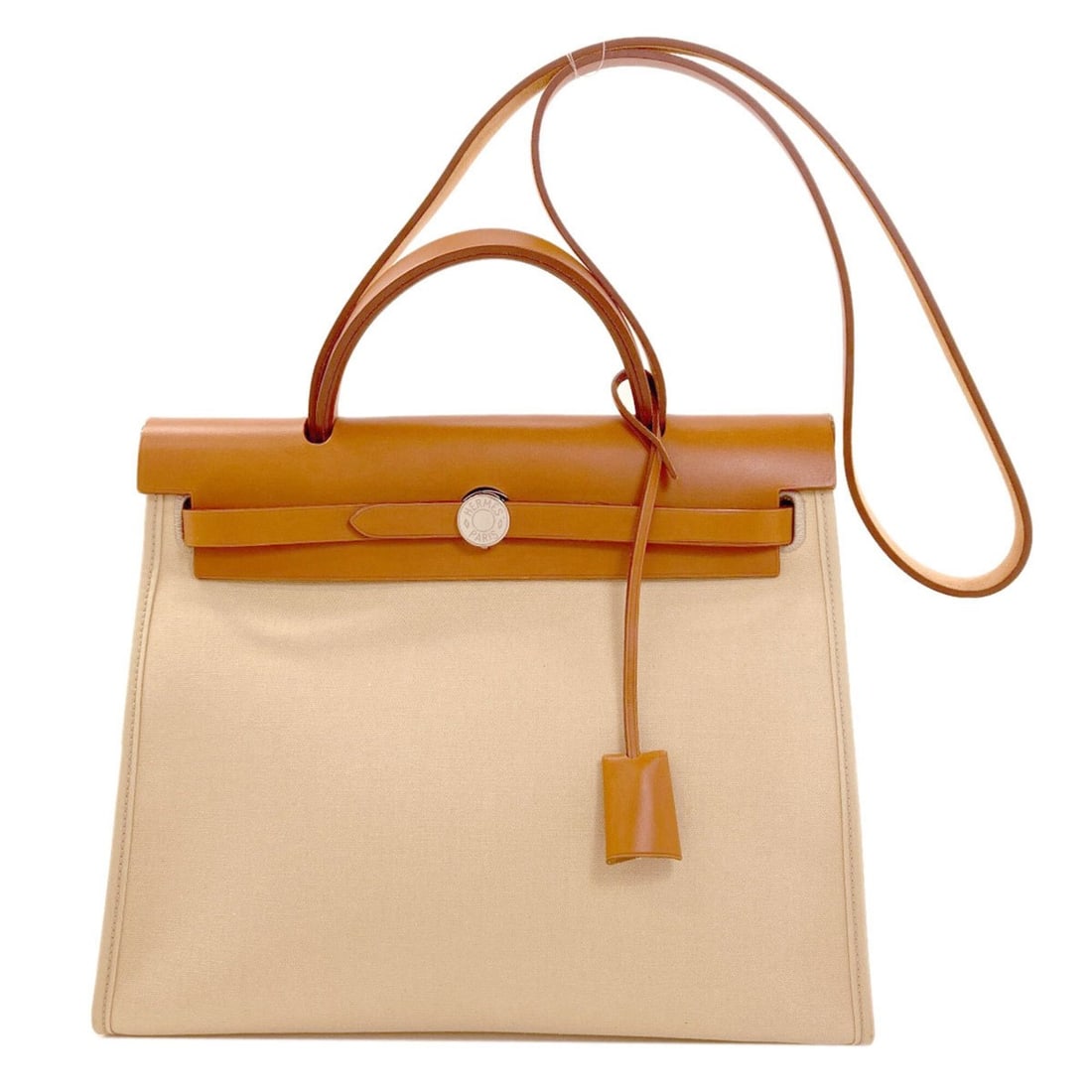 Hermes Herbag Zip 31 Silver Hardware Handbag Toile Officier Women's HERMES (1 of 20)