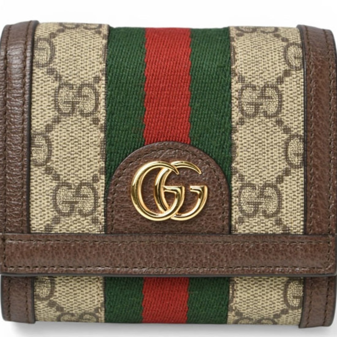 Unused Gucci Ophidia bifold wallet, model number 735579, 96IWG, 8745, beige ebony, GG Supreme, for: --- Catalog ---Category: SizeSize (HxWxD): 8.5cm x 11cm x 3cm / 3.34'' x 4.33'' x 1.18''Category: DesignType: Wallet (bi-fold)Color: Beige, BrownGender: Men,WomenMaterial: GG Supreme Category: General