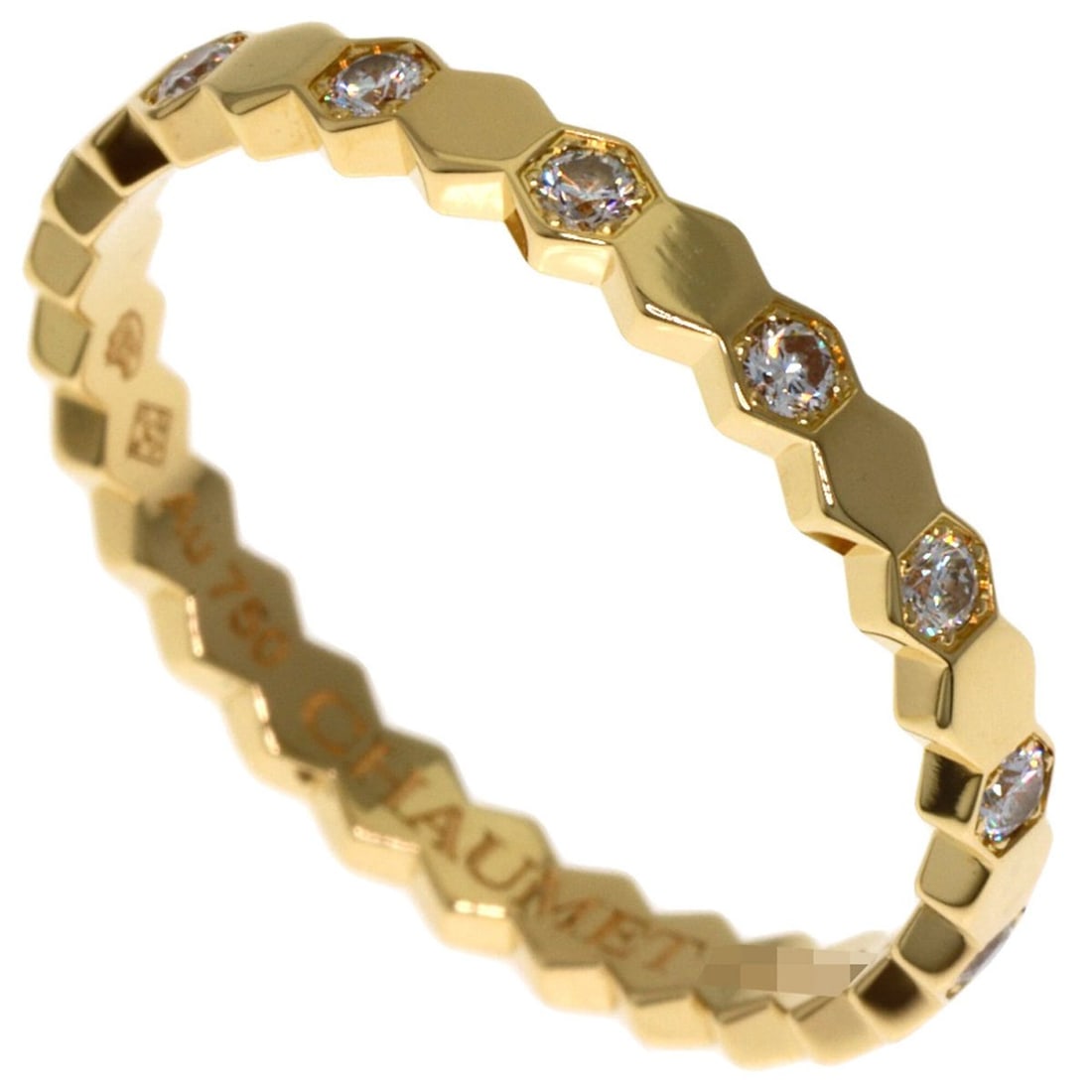 Chaumet Be My Love Honeycomb Diamond Ring #51, 18K Yellow Gold, Women's.: --- Catalog ---Category: SizeJP Size: 11US Size: 6Category: DesignType: Band ringStone: DiamondGender: WomenMaterial: Yellow gold (18K)Category: GeneralBrand: Chaumet--- Item List ---Section: Conditio