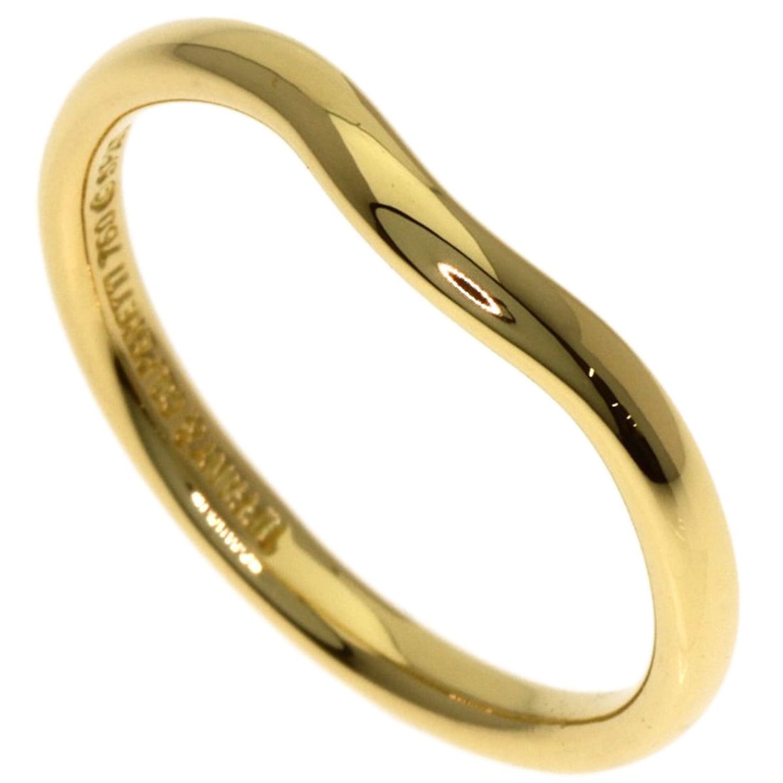 Tiffany & Co. Curved Band Ring, 18K Yellow Gold, Women's.: --- Catalog ---Category: SizeJP Size: 9.5US Size: 5Category: DesignType: Band ringGender: WomenMaterial: Yellow gold (18K)Category: GeneralBrand: Tiffany--- Item List ---Section: ConditionRanking: Ran