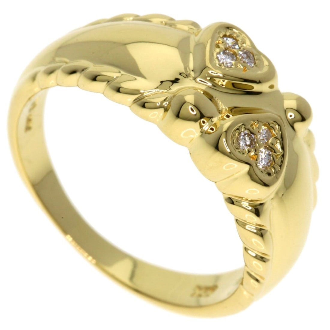 Christian Dior Dior Heart Diamond Ring 18K Yellow Gold Women's: --- Catalog ---Category: SizeJP Size: 11US Size: 6Category: DesignType: Band ringGender: WomenMaterial: Yellow gold (18K)Category: GeneralBrand: Christian Dior--- Item List ---Section: ConditionRankin