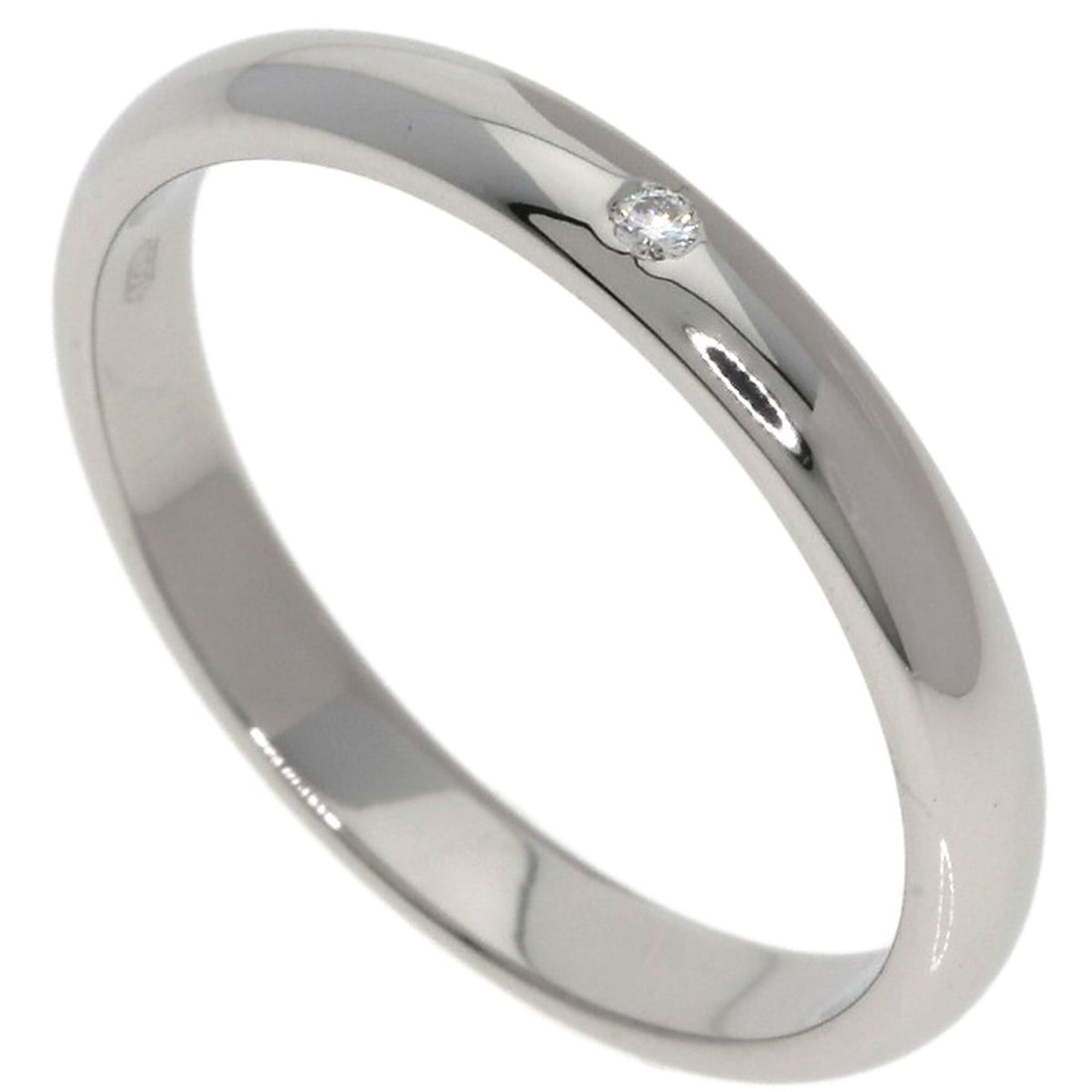 Cartier Wedding 1P Diamond Ring #50 Platinum PT950 Women's CARTIER: --- Catalog ---Category: SizeJP Size: 10US Size: 5.5Category: DesignType: Band ringGender: WomenMaterial: Platinum 950Category: GeneralBrand: Cartier--- Item List ---Section: ConditionRanking: Rank A 
